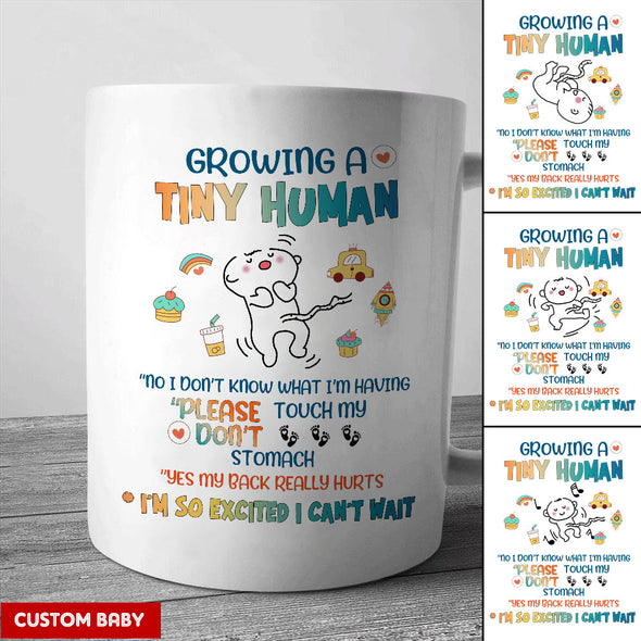 Gift For Future Mommy Growing A Tiny Human Mugs - PP - LT0704224