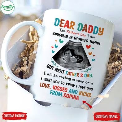 Personalized Gift For Future Daddy Next Father's Day I Will Be Resting In Your Arm Mugs - PP - LT2304224