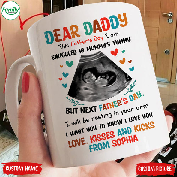 Personalized Gift For Future Daddy Next Father's Day I Will Be Resting In Your Arm Mugs - PP - LT2304224