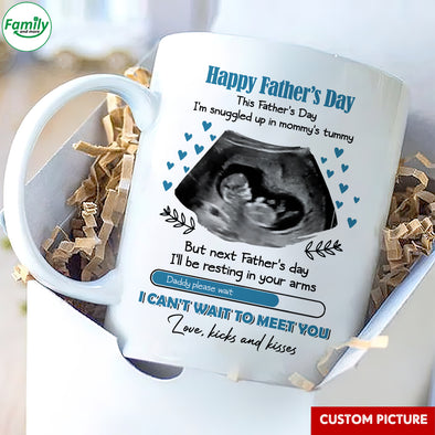 Personalized Gift For Future Daddy I Can't Wait To Meet You Mugs - PP - LT0405225