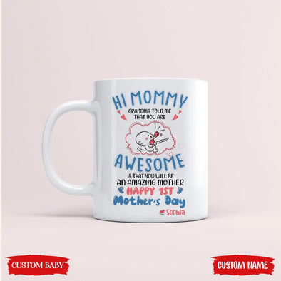 Personalized Gift For Mommy Grandma Told Me That You Are Awesome Mugs - PP - LT0604225