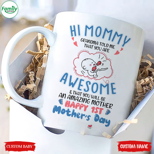 Personalized Gift For Mommy Grandma Told Me That You Are Awesome Mugs - PP - LT0604225
