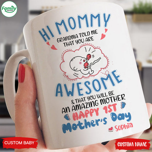 Personalized Gift For Mommy Grandma Told Me That You Are Awesome Mugs - PP - LT0604225