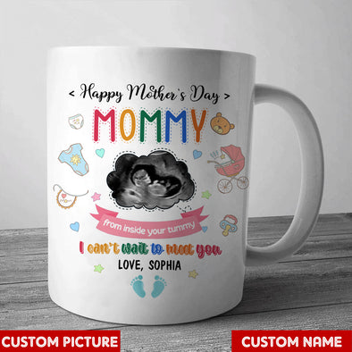 Personalized Gift For Future Mommy I Can't Wait To Meet You Mugs - PP - LT1504225