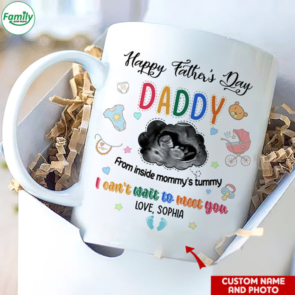 Personalized Gift For Future Daddy I Can't Wait To Meet You Mugs - PP - LT2604225