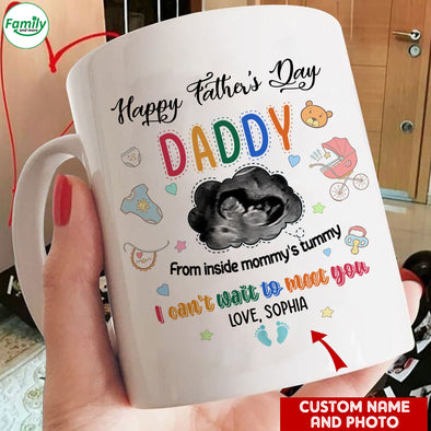 Personalized Gift For Future Daddy I Can't Wait To Meet You Mugs - PP - LT2604225
