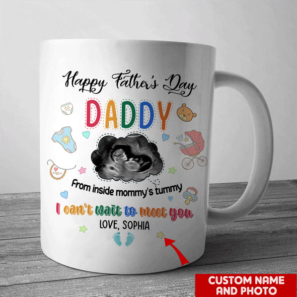 Personalized Gift For Future Daddy I Can't Wait To Meet You Mugs - PP - LT2604225