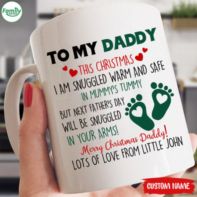 Gift For Future Daddy Merry Christmas Lots Of Love Form Little Mugs -  PP - LT1611219