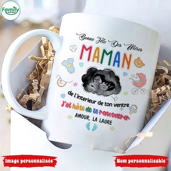 Cadeau Personnalisé Pour Future Maman J'ai Hâte De Te Rencontrer Mugs - PP - LT1304226