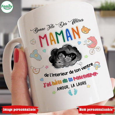 Cadeau Personnalisé Pour Future Maman J'ai Hâte De Te Rencontrer Mugs - PP - LT1304226