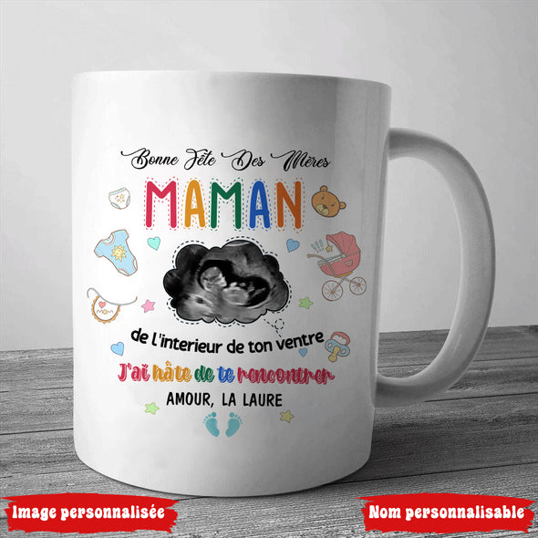 Cadeau Personnalisé Pour Future Maman J'ai Hâte De Te Rencontrer Mugs - PP - LT1304226