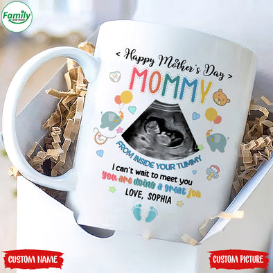 Personalized Gift For Future Mommy I Can't Waitt To Meet You Mugs - PP - LT1504226