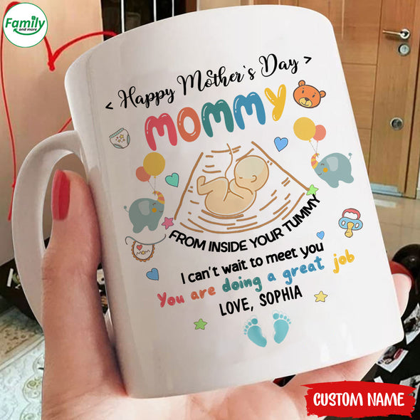 Personalized Gift For Future Mommy I Can't Wait To Meet You Mugs - PP - LT1504227