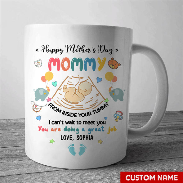 Personalized Gift For Future Mommy I Can't Wait To Meet You Mugs - PP - LT1504227