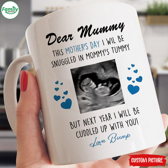Personalized Gift For Future Mummy Next Year I Will Be Cuddled Up With You Mugs - MC - TT1701225