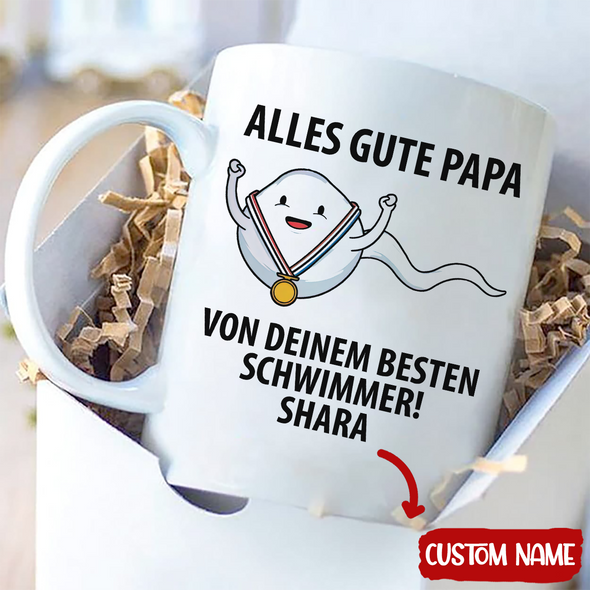 Alles Gute Papa Von Deinem Besten Schwimmer Mugs - AD - TT2104225