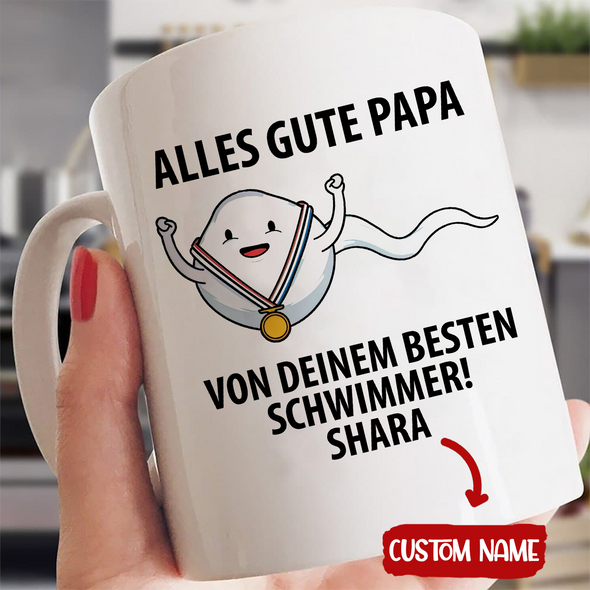 Alles Gute Papa Von Deinem Besten Schwimmer Mugs - AD - TT2104225