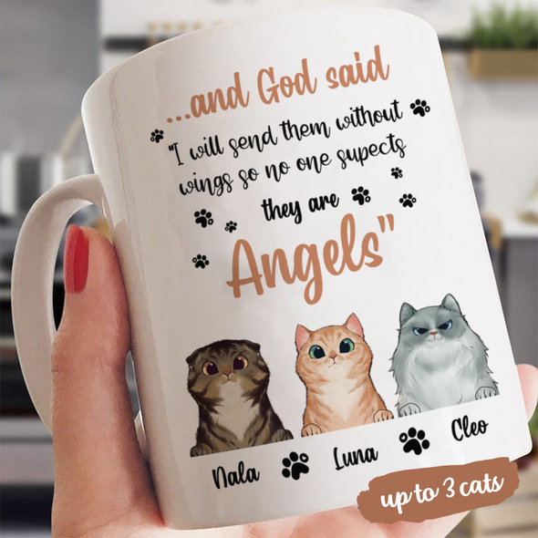 Gift For Cat I Will Send Them Without Wings So No One Supects They Are Angel Mugs - MC - TT1703227