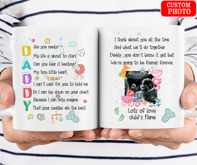 Personalized Gift For Future Dad Are You Ready? My Life Is About To Start Mugs - Mc - KT 1510214
