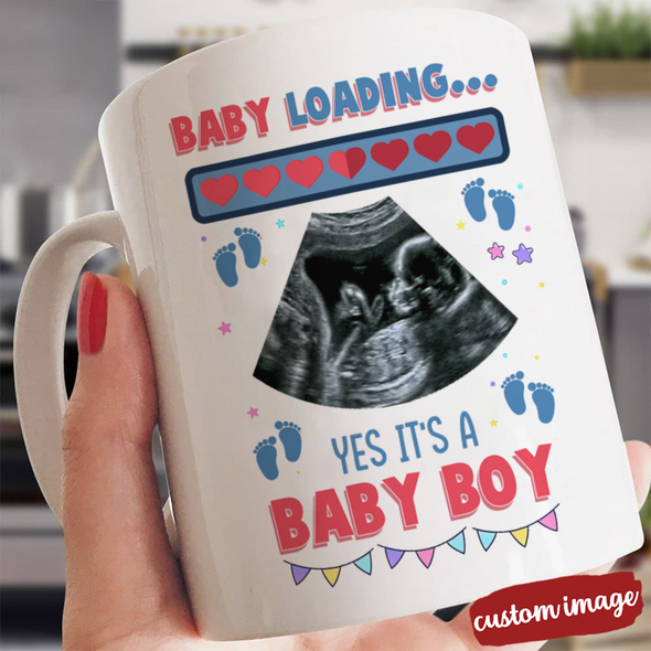 Personalized Gift For Future Mommy Baby Loading Mugs - MC - TT240322̉ 1