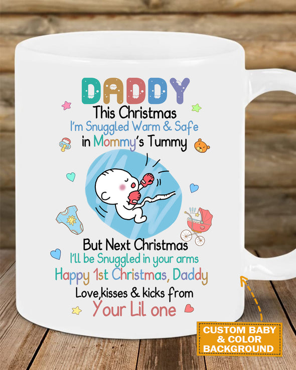 Gift For Future Daddy Happy 1st Christmas Mugs - Kv - KT 1510216