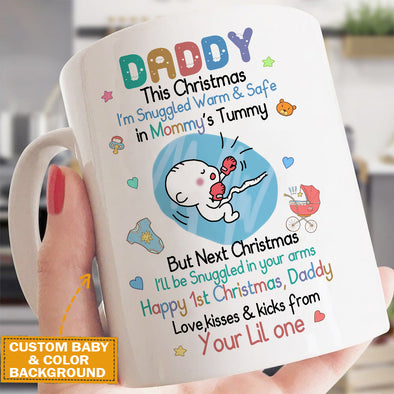 Gift For Future Daddy Happy 1st Christmas Mugs - Kv - KT 1510216