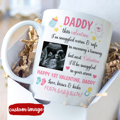 Personalized Gift For Future Daddy Happy 1st Valentine's Mugs - MC - TT1801225 2