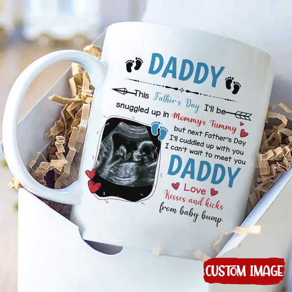 Personalized Gift For Future Daddy I Can't Wait To Meet You Mugs - MC - TT2204222
