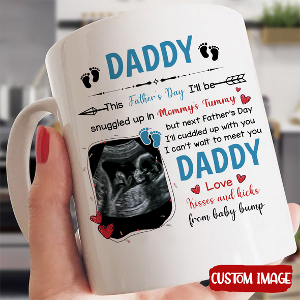 Personalized Gift For Future Daddy I Can't Wait To Meet You Mugs - MC - TT2204222