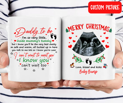 Personalized Gift For Daddy To Be Merry Christmas Mugs - Kv