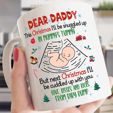 Gift For Future Daddy Happy 1st Christmas Mugs - Kv - KT1810215