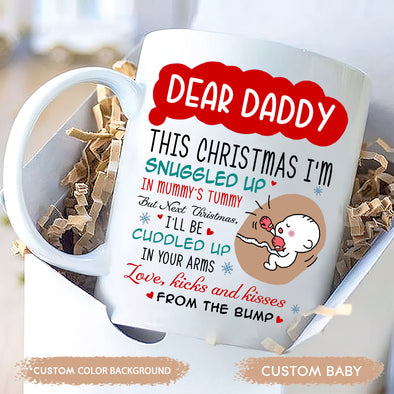 Personalized Gift For Future Mommy This Christmas I'm Snuggled Up In Mommy's Tummy Mugs -  PP - TT2510211