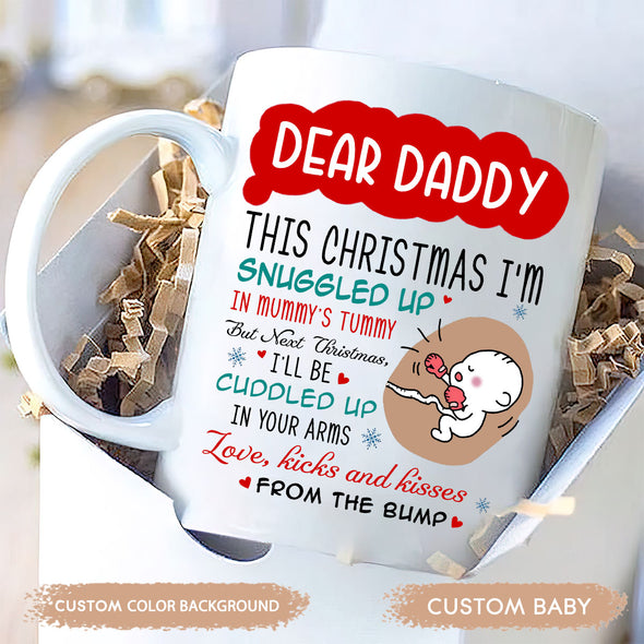 Personalized Gift For Future Mommy This Christmas I'm Snuggled Up In Mommy's Tummy Mugs -  PP - TT2510211