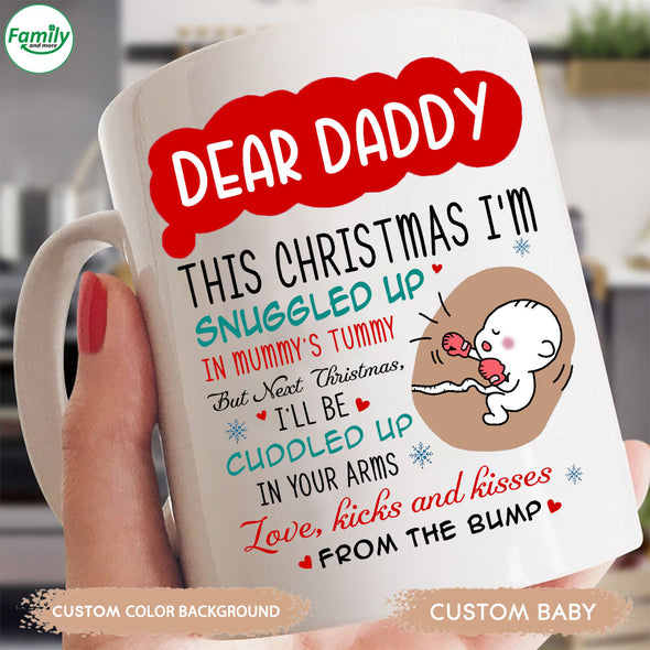 Personalized Gift For Future Mommy This Christmas I'm Snuggled Up In Mommy's Tummy Mugs -  PP - TT2510211