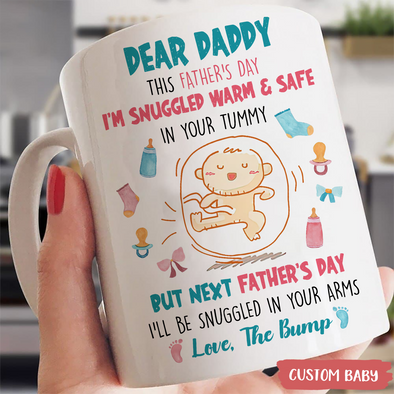 Gift For Future Mommy Next Mother's Day I'll Be Snuggled Warm & Safe Up In Your Arms Mugs - MC - TT2804223