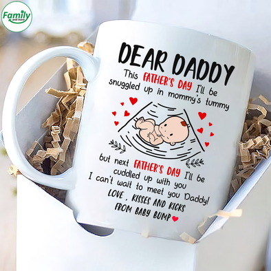 Dear Daddy love Kisses and Kicks-nk Mugs