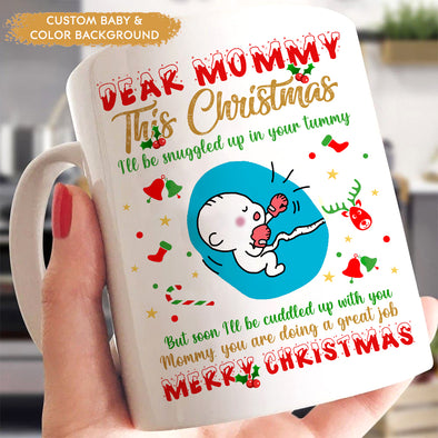 Personalized Gift For Future Mommy You Are Doing A Great Job Merry Christmas Mommy Mugs -  PP - TT2910213