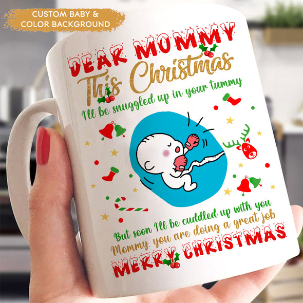 Personalized Gift For Future Mommy You Are Doing A Great Job Merry Christmas Mommy Mugs -  PP - TT2910213