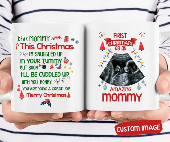 Personalized Gift For Future Mommy Merry Christmas Frist Chrismats As An Amazing Mommy Mugs - PP - TT2311219 1