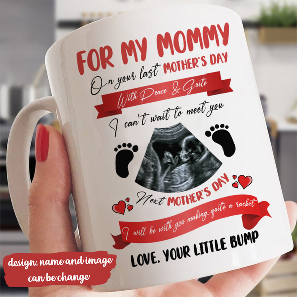 Personalized Gift For Future Mommy I Can't Wait To Meet You Mugs - MC - TT1603221