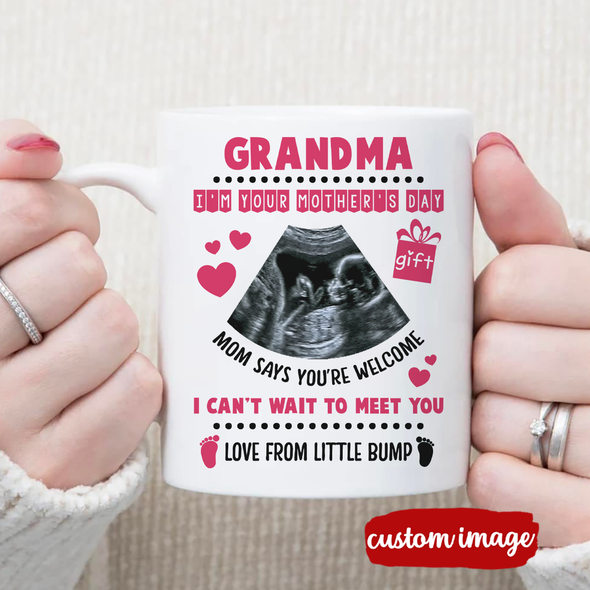 Personalized Gift For Future Grandma I Can't Wait To Meet You Mugs - MC - TT3003222 5