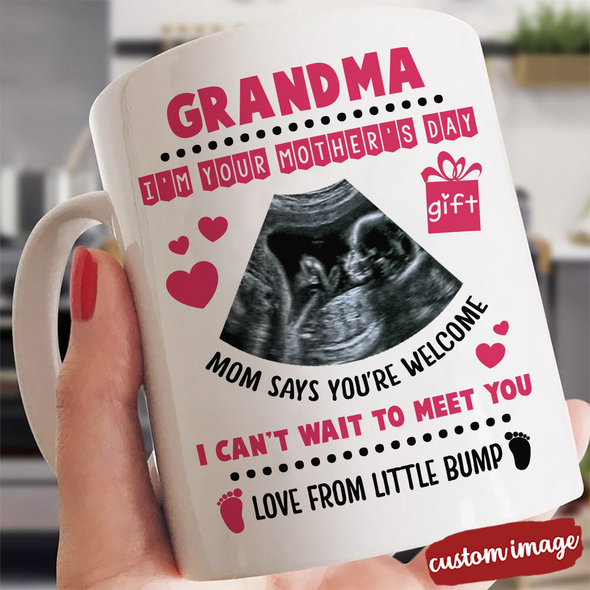 Personalized Gift For Future Grandma I Can't Wait To Meet You Mugs - MC - TT3003222 5