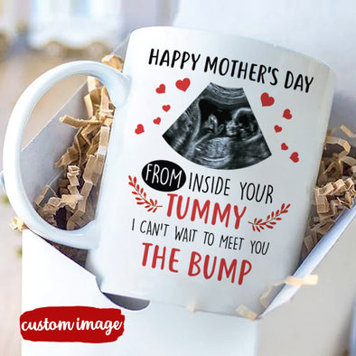 Personalized Gift For Future Mummy From Inside Your Tummy I Can't Wait To Meet You Mugs- MC - TT16022225