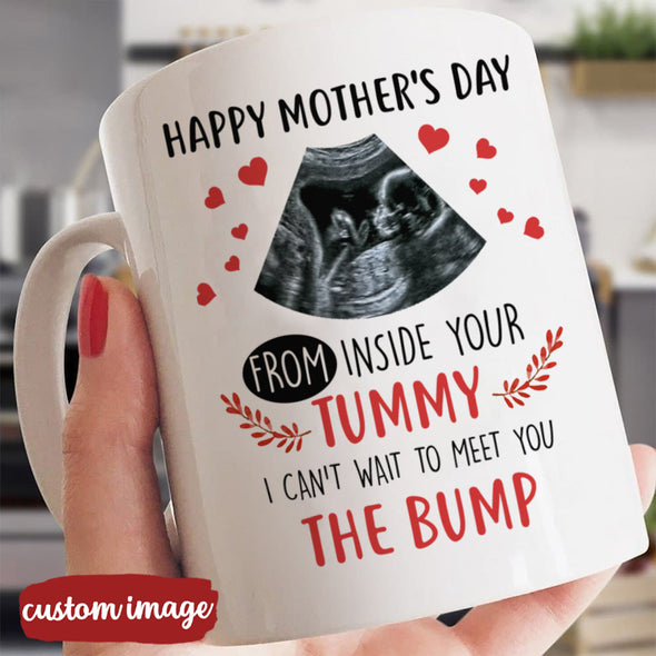 Personalized Gift For Future Mummy From Inside Your Tummy I Can't Wait To Meet You Mugs- MC - TT16022225