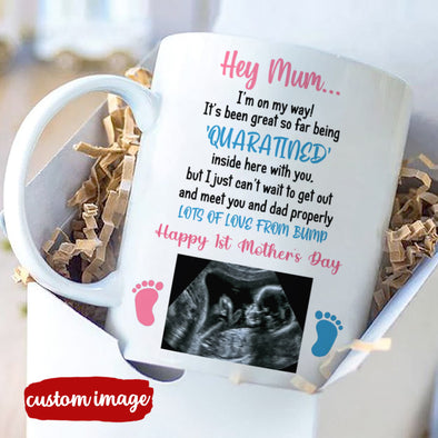 Personalized Gift For Future Mummy I Just Can't Wait To Get Out And Meet You Mugs - MC - TT15022226