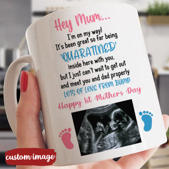 Personalized Gift For Future Mummy I Just Can't Wait To Get Out And Meet You Mugs - MC - TT15022226