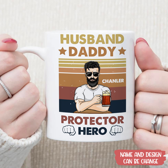 Gift For Daddy Husband, Daddy, Protect Hero Mugs - MC - TT0505226