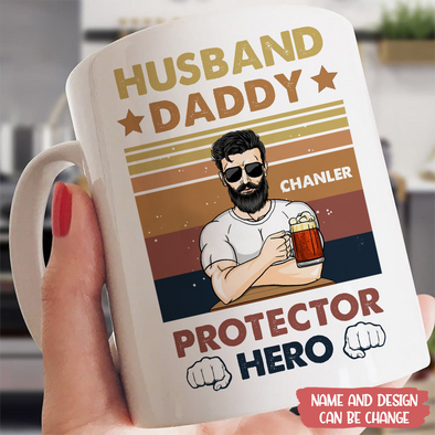 Gift For Daddy Husband, Daddy, Protect Hero Mugs - MC - TT0505226
