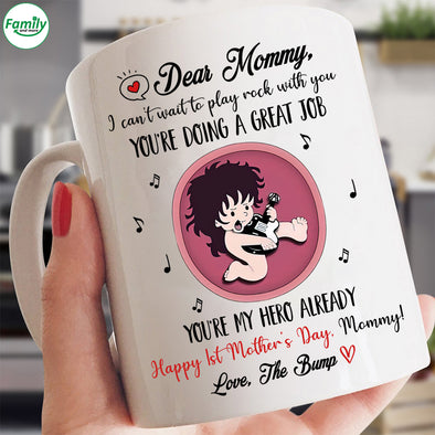 Dear Mommy You're My Hero Mugs