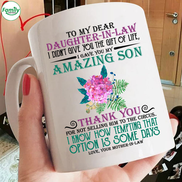 Happy mother's day to my dear Daughter in law Mugs
